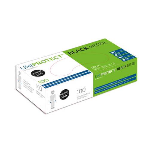 [PROB-22-19] Nitrilhandschuhe Unigloves Uniprotect Black schwarz, Spenderbox á 100 Stück
