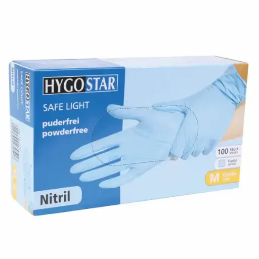 [PB40-35] Einweghandschuh / Hygostar Safe Light / Nitril / blau / 1 Packung  / 100 Stück 