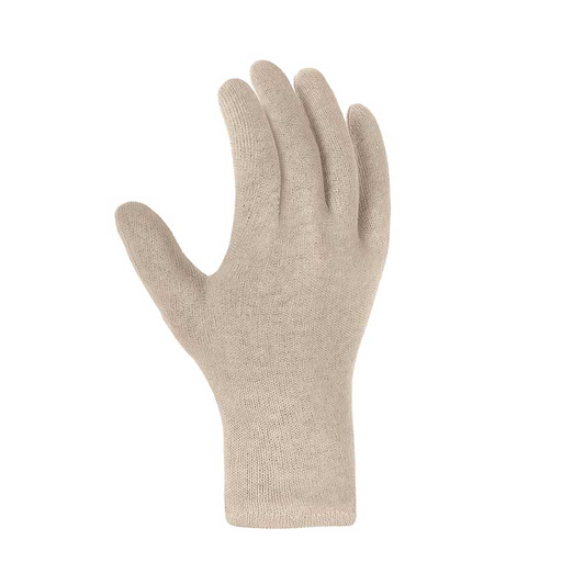 [PROB-22-45] Baumwoll-Trikothandschuh beidseitig tragbar natrurfarben, 1 Packung á 12 Paar 