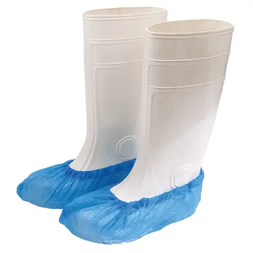 [PB40-60] Überschuhe CPE / Unigloves / 35µ oder 40µ / blau / 1 Beutel / 100 Stück