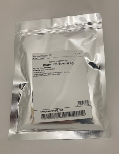 [PROB-14-9] Blutwurst Spezial FG 120 g (im Aromaschutzbeutel)