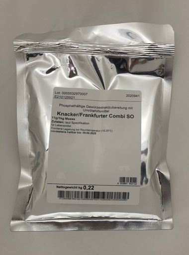 [PB2-4] Knacker/Franfurter Combi SO / 220 g im Aromaschutzbeutel