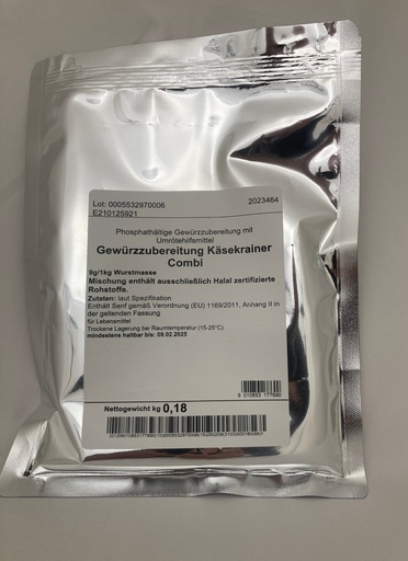[PB2-2] Käsekrainer Combi / 180 g im Aromaschutzbeutel