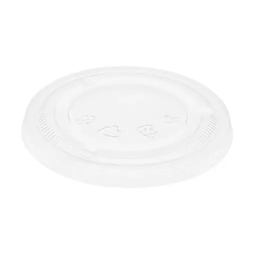 [PB84-20] Deckel für R-PET Becher / ohne Öffnung / kristallklar / für Kaltanwendung / 1 Karton / 1.000 Stück (für R-PET Becher 410 ml, 470 ml & 590 ml)