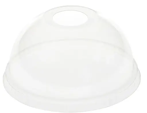 [PB84-21] Kuppeldeckel für R-PET Becher / mit Öffnung / kristallklar / für Kaltanwendung / 1 Karton / 1.000 Stück (für R-PET Becher 410 ml, 470 ml & 590 ml)