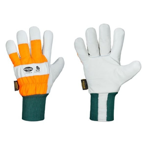 [PROB-33-67] STRONGHAND® Lederhandschuhe, natur/orange