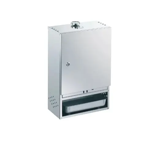 [PROB-73-13] Räucherofen aus Edelstahl mit Tür, H 60 x B 39 x T 28 cm (für ca. 12 Fische liegend) 