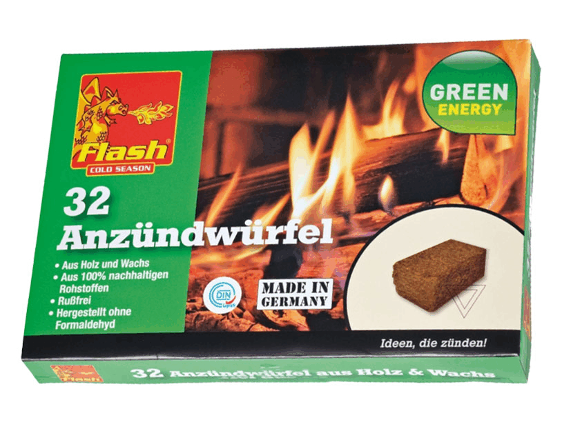 [PROB-73-94] Anzünder, 32 Stück auf Naturbasis (Holz & Bienenwachs)