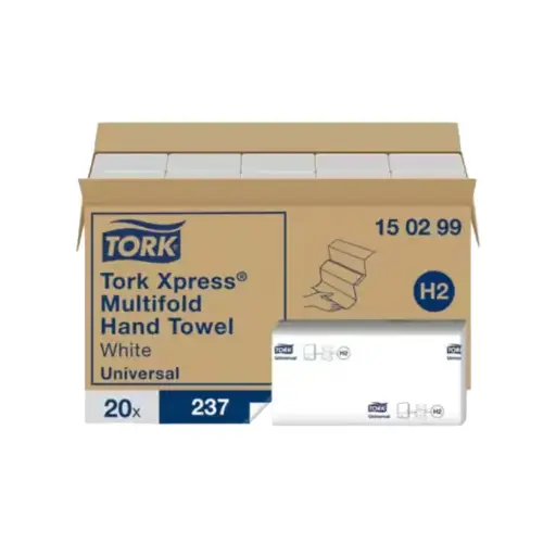 [PROB-76-5] Tork Express Universal  100% Recycelt Papierhandtücher 2-lagig (1 Karton mit 20 Packungen á 237 Blatt)